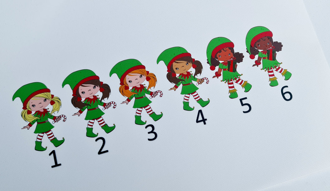 Christmas Elf Girls (6 names per sheet)