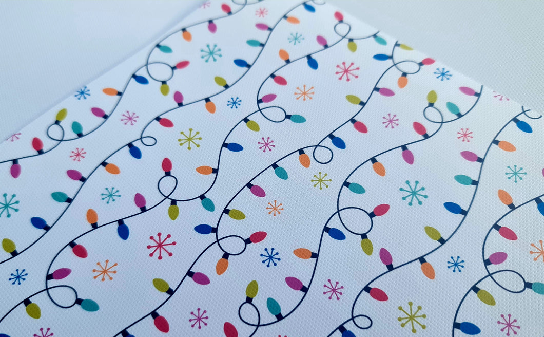 Christmas Lights printed fabric