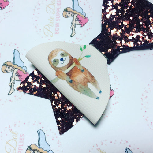 Watercolour Sloth Printed Fabric