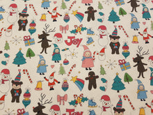 Joy Christmas Printed Fabric - Approx A4