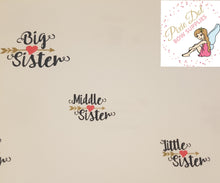 Big Sister, Middle Sister, Little Sister A4 Bow Fabric