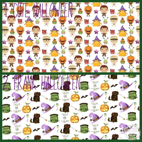 Cute Halloween A4 Pinted Fabric