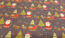 Merry Christmas Mini Santa Christmas Bow Fabric