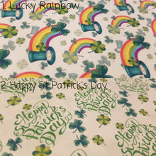 Happy St Patrick's Day printed fabric -  2 to choose from