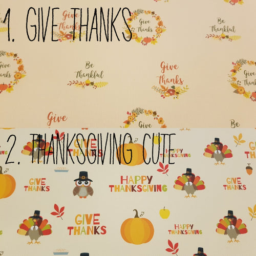 Thanksgiving Fabric - 2 to choose from