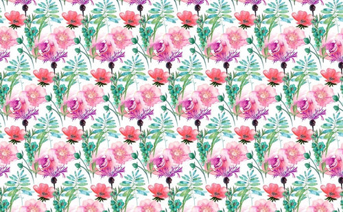 A4 Red, Pink and Purple Flower Print
