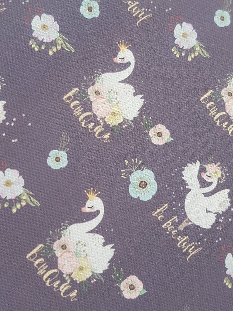 Be the Queen/ Blue Swan Printed fabric