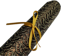 Brown and gold Lace Fabric Roll (120cm x 20cm)