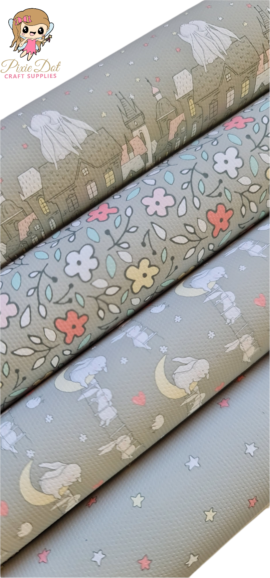 Grey Bunny Collection  ( 4 fabrics to choose from )