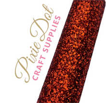 Luxury Red Chunky Glitter Fabric