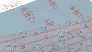 Just a girl who loves bunnies printed fabric