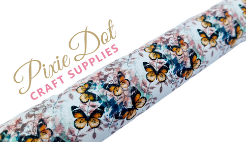 Orange Butterfly Fabric