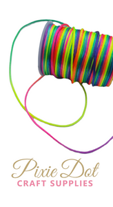 2mm Rainbow silk cord (1m lengths)