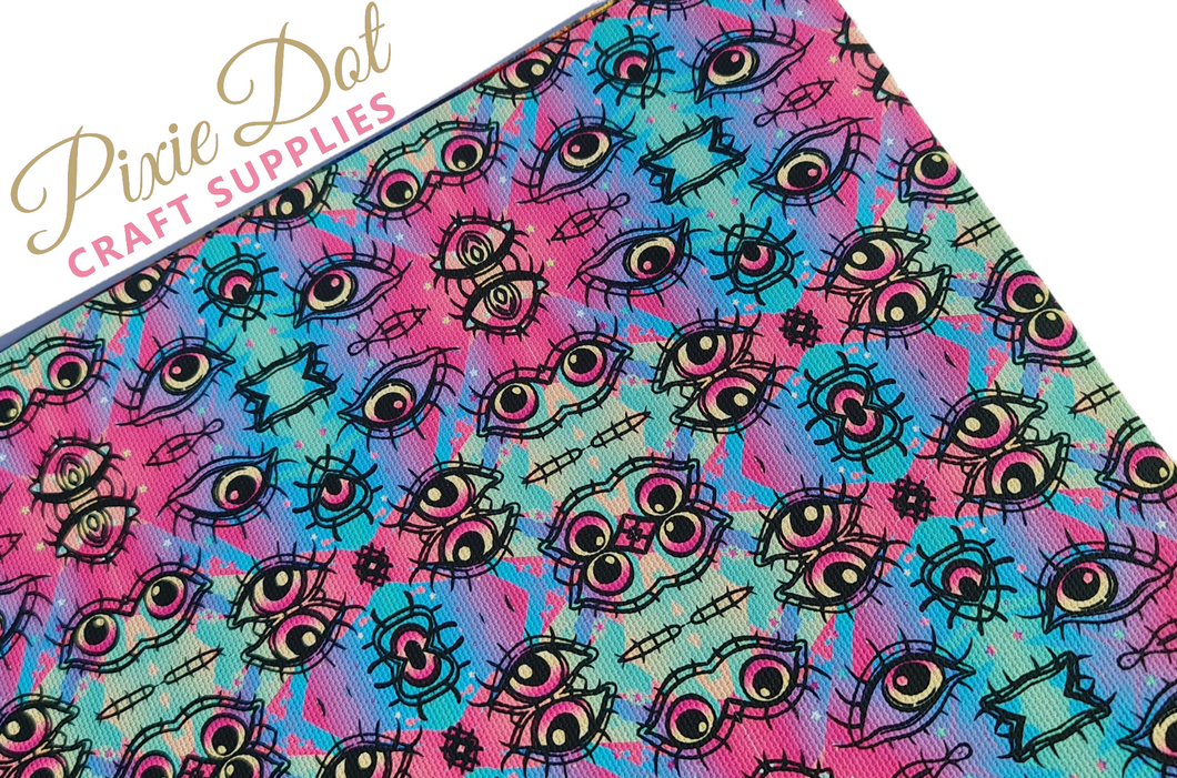 All eyes on you pastel printed fabric