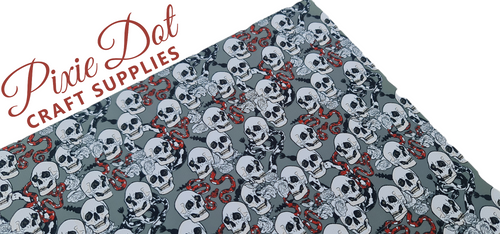 Skull and Snakes Printed Fabric