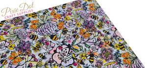 Bee Flower Printed Fabric