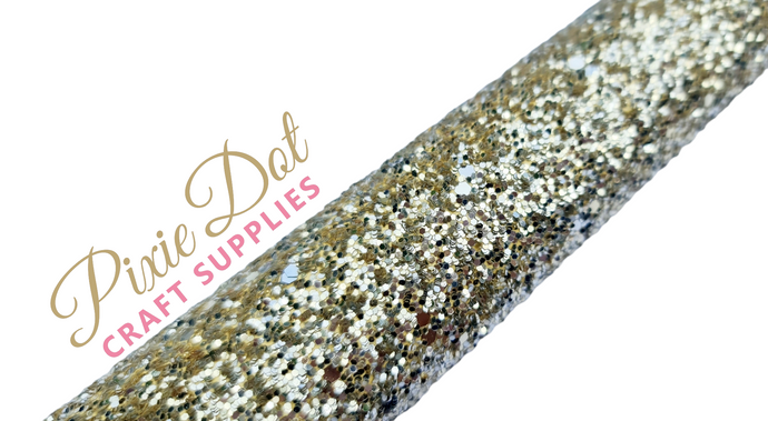Luxury Gold Chunky Glitter Fabric