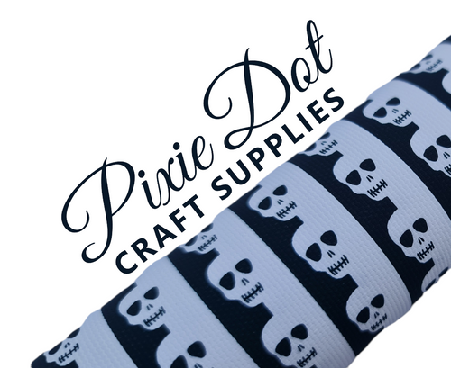 Stripe Skull Printed Fabric