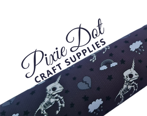 Unicorn Skeleton Printed Fabric