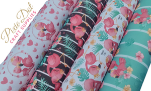 Flamingo Collection Approx A4 printed fabric