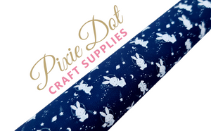 Space Bunny Printed Bow Fabric
