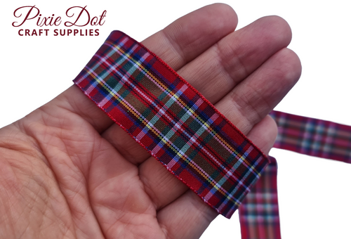 25mm Tartan ribbon