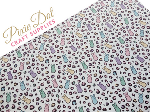 Leopard easter bunny fabric