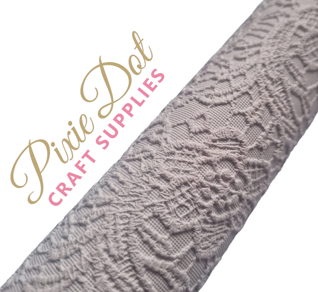 Pink Lace effect Leatherette (Faux Leather)