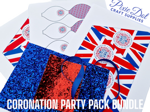 Coronation Party Pack - DIY Bunting, Bow Loops