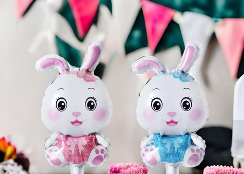 Pink / Blue Bunny Balloons
