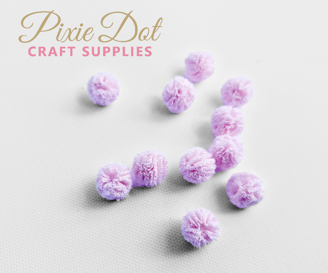 12mm chiffon pom poms 5 pack