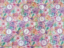 Flower Background Alphabet Fabric