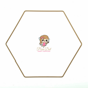 Hexagon Wreath Wire Frame 20cm