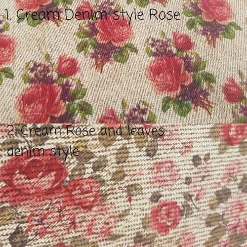 Denim Style printed fabric - 2 to choose from