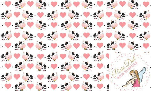 Cow Love Printed Fabric