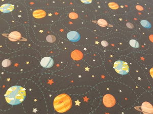 Space Printed Bow Fabric
