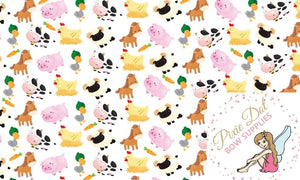 5 Piece Farmyard Bow Fabric Bundle