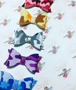Camouflage hairbow fabric