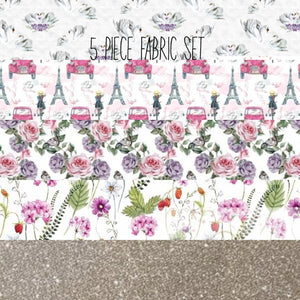 5 Piece Floral and Paris fabric saver bundle