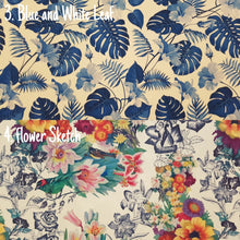 Flamingo and Tropical flower Fabrics (4 to choose from)