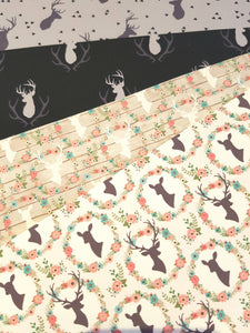 Stag printed Fabric - (4 to choose from)