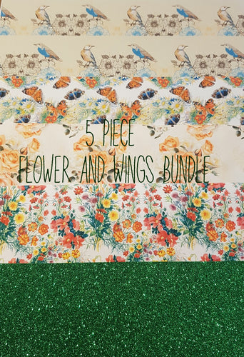 5 piece flower and wings bundle