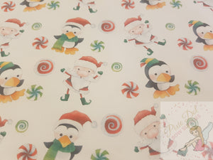 Cute Christmas Printed Bow Fabrics (A4 - 3 to choose from)