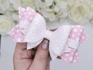 Double Dottie Large and Medium tail down bow Template