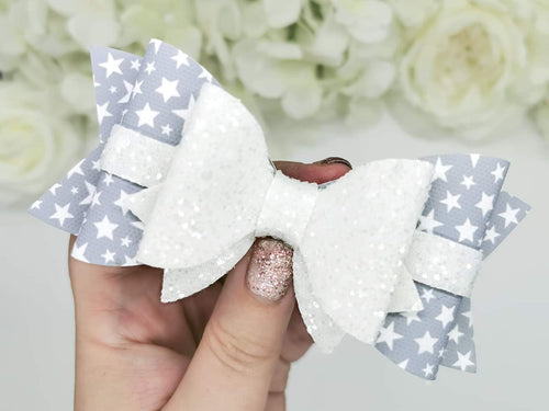 Double Dottie Large and Medium tail down bow Template