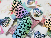 Rainbow Leopard Heart Custom Fabric