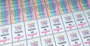 Teachers are Magical Keyring inserts(5cm x 3.5cm)