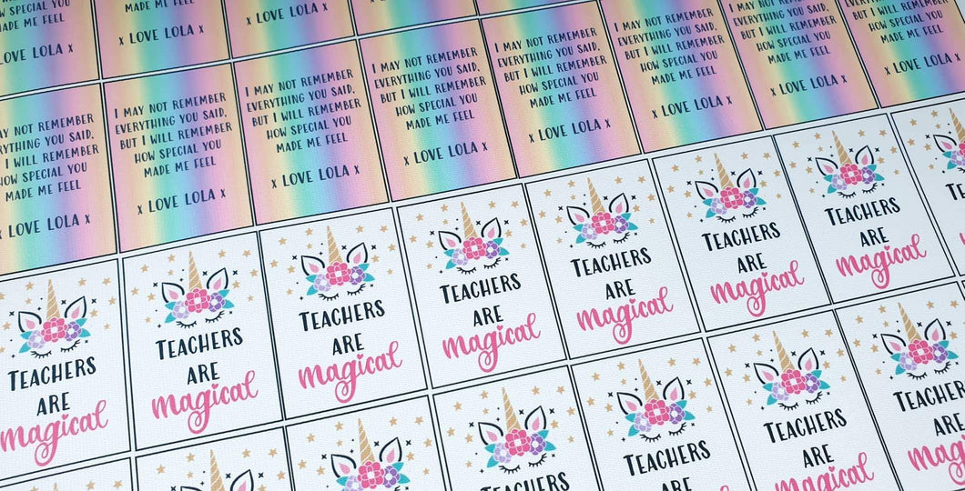 Teachers are Magical Keyring inserts(5cm x 3.5cm)