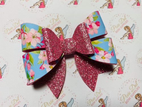Blossom Fabric Blue Background
